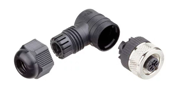 Conector M12 hembra angulo L4 KDW